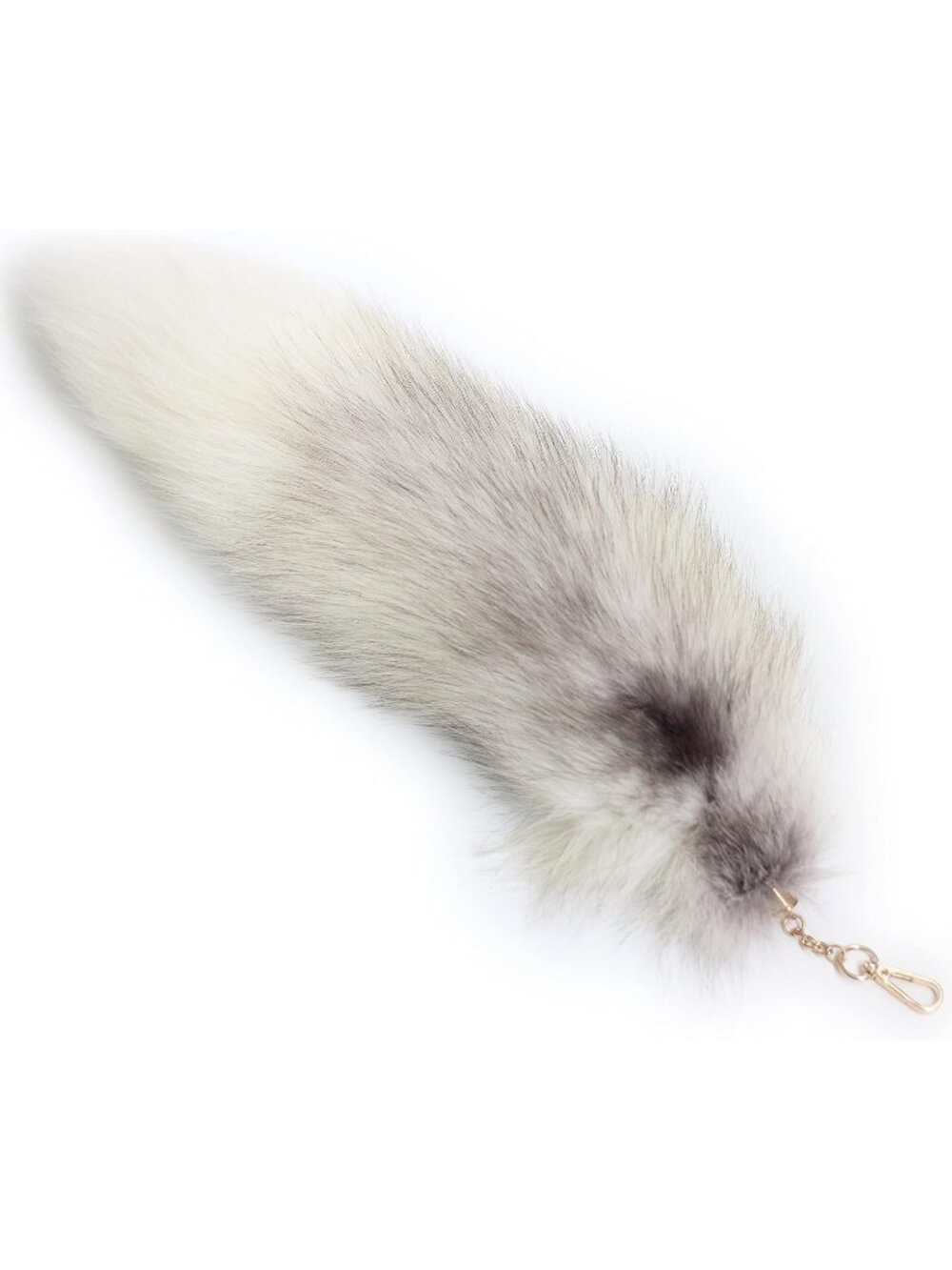 White Faux Fur Super Fluffy Fox Tail Keychain Pendant Halloween Bags Charm